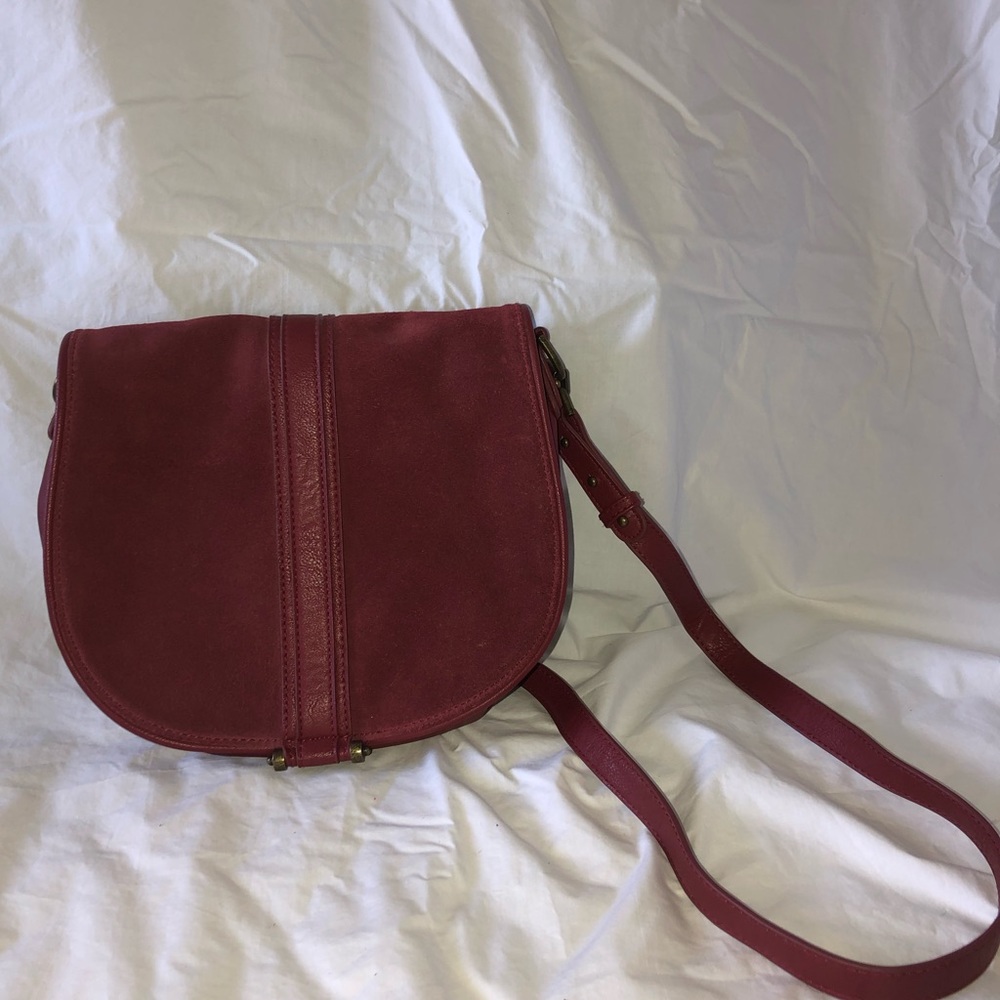 UO Burgandy Leather Crossbody Bag